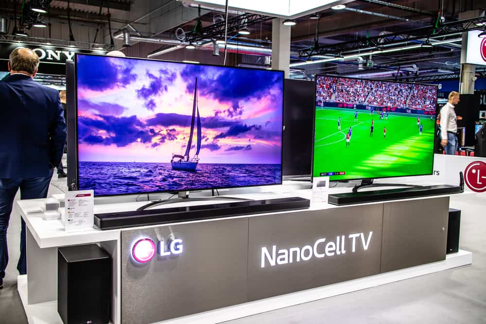 NanoCell TV on display at an LG exhibition room