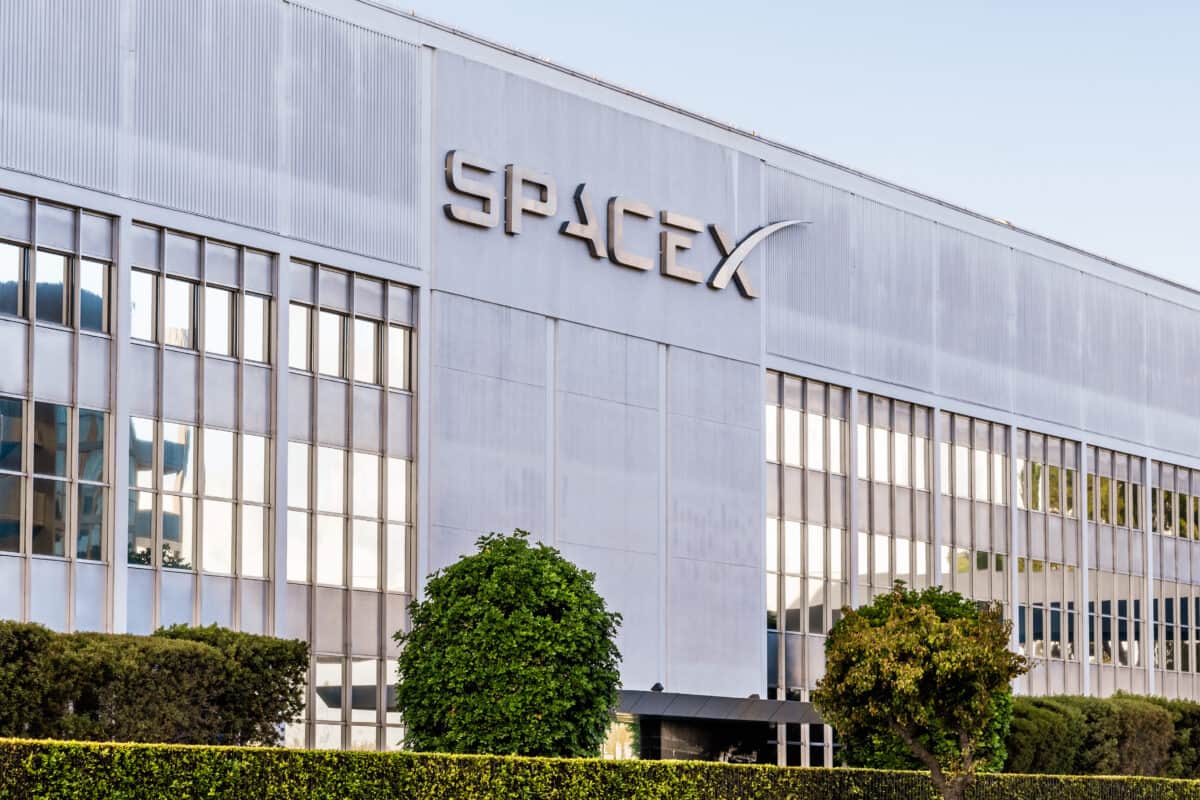 SpaceX office building facade
