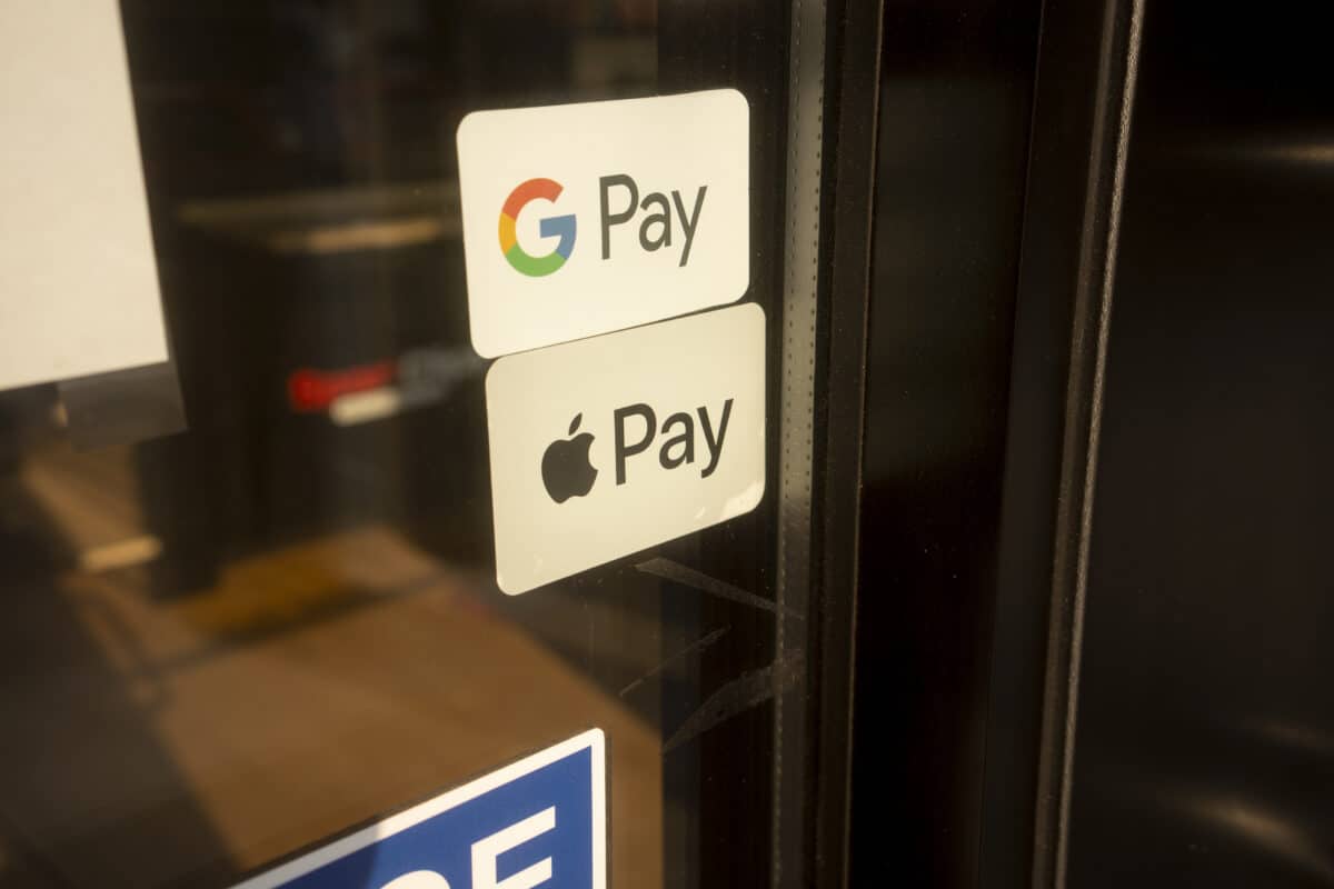 Google Pay Apple Pay window storefront mobile payment services