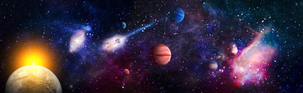 Nebula and galaxies universe physics quantum