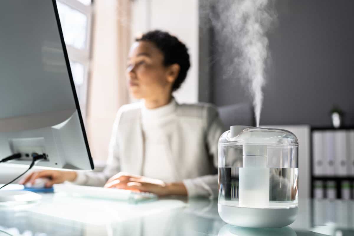 air humidifier on desk