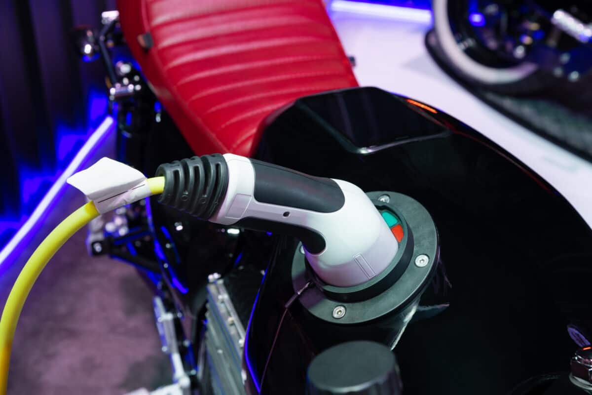 Electric motorcycle EV charging