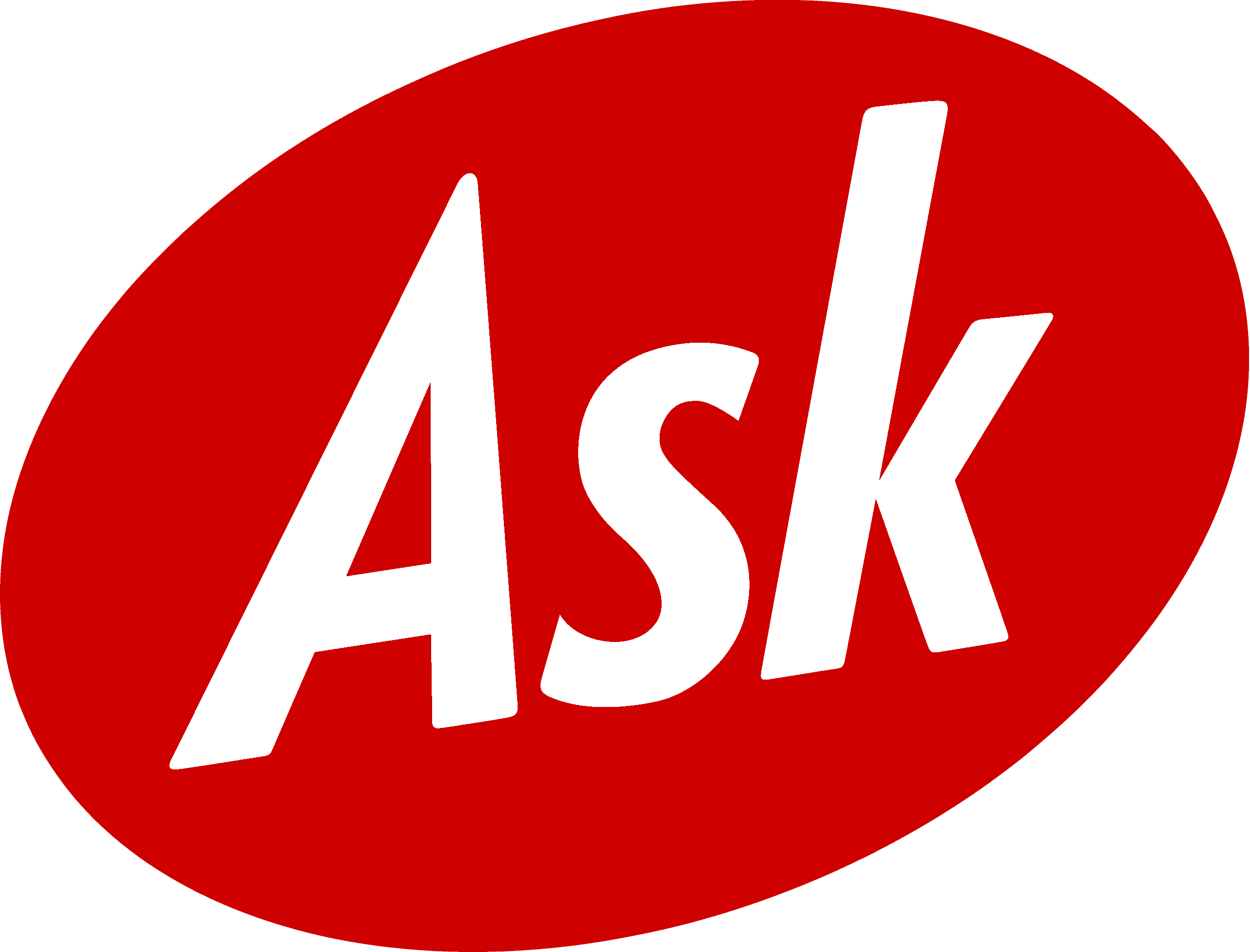 Ask logo on a gray background