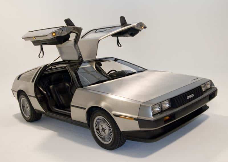 grey Delorean DMC 12 car