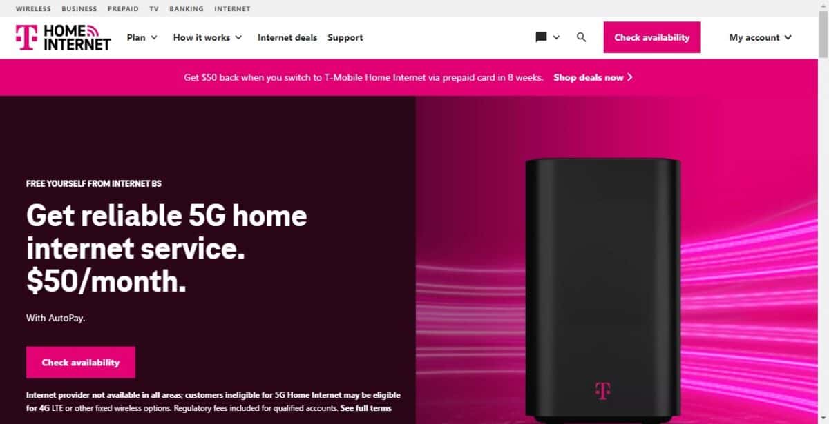 T-Mobile Internet home