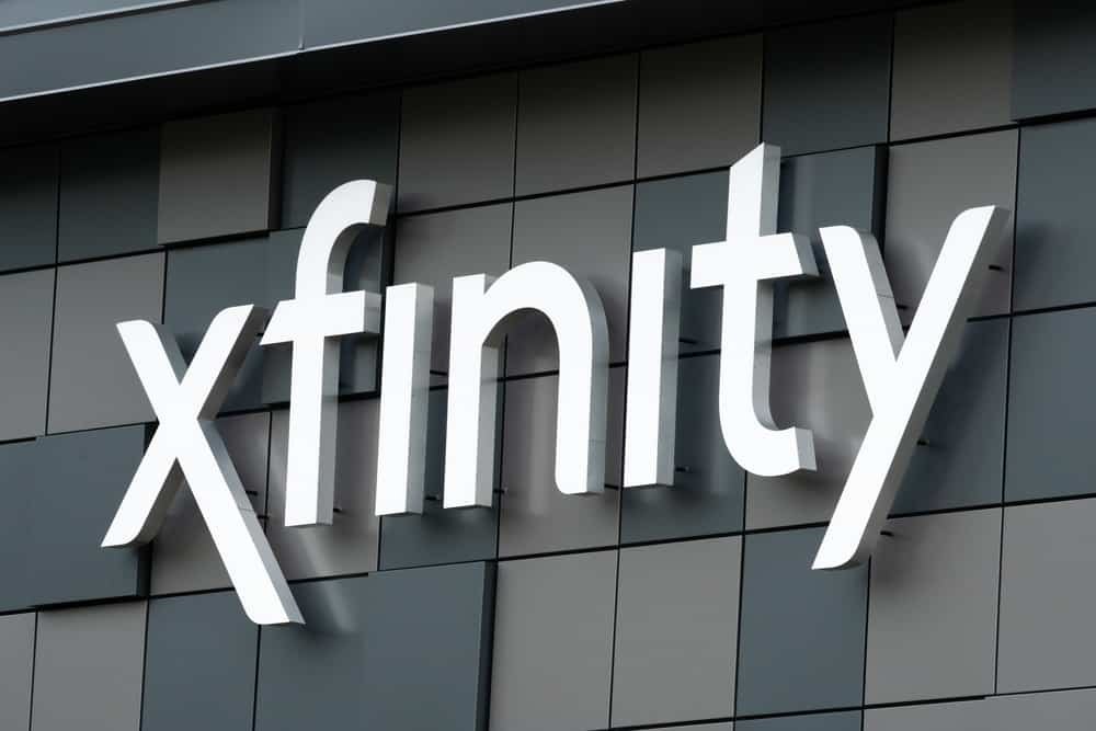 Xfinity logo at a retail store exterior.