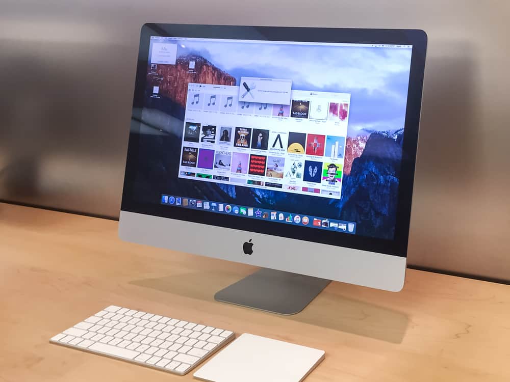 27-inch iMac with retina display on a desk