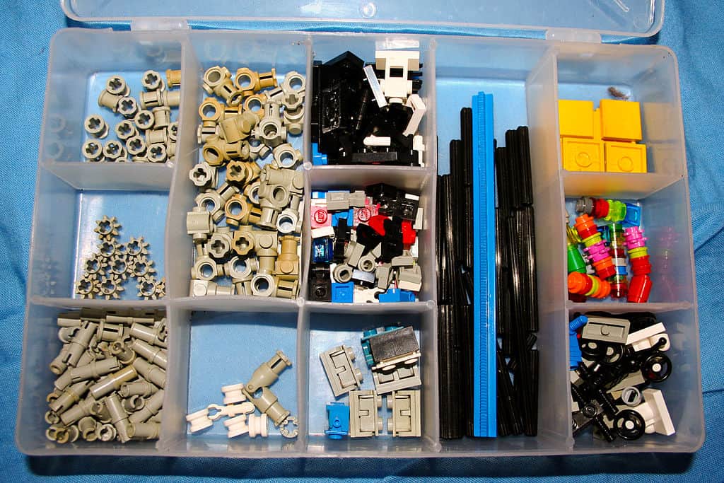 Lego blocks in a box