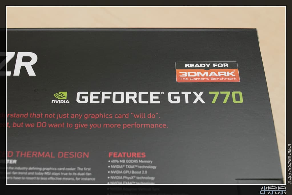 backside of Nvidia 770 graphic card box