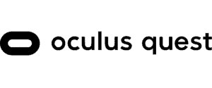 Oculus Quest logo on white background