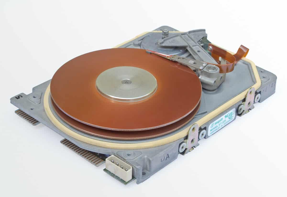 dismantled Seagate ST-225 hard disk