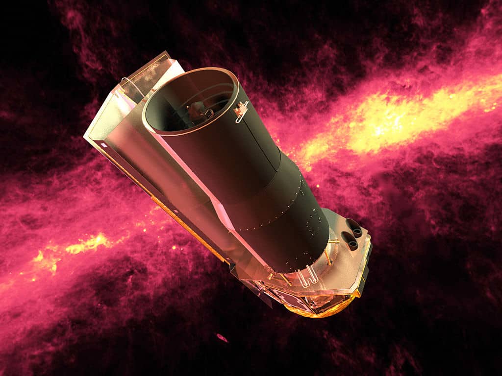 artistic impression of Spitzer space telescope