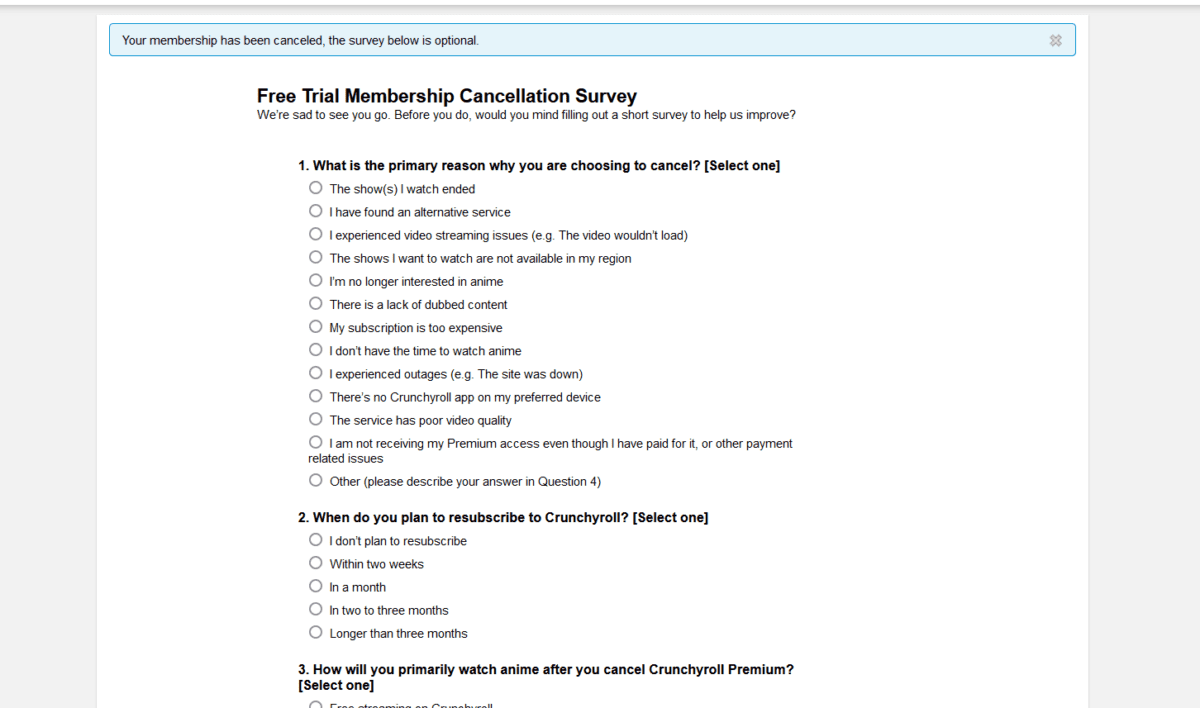 How to Cancel a Crunchyroll Membership or Free Account