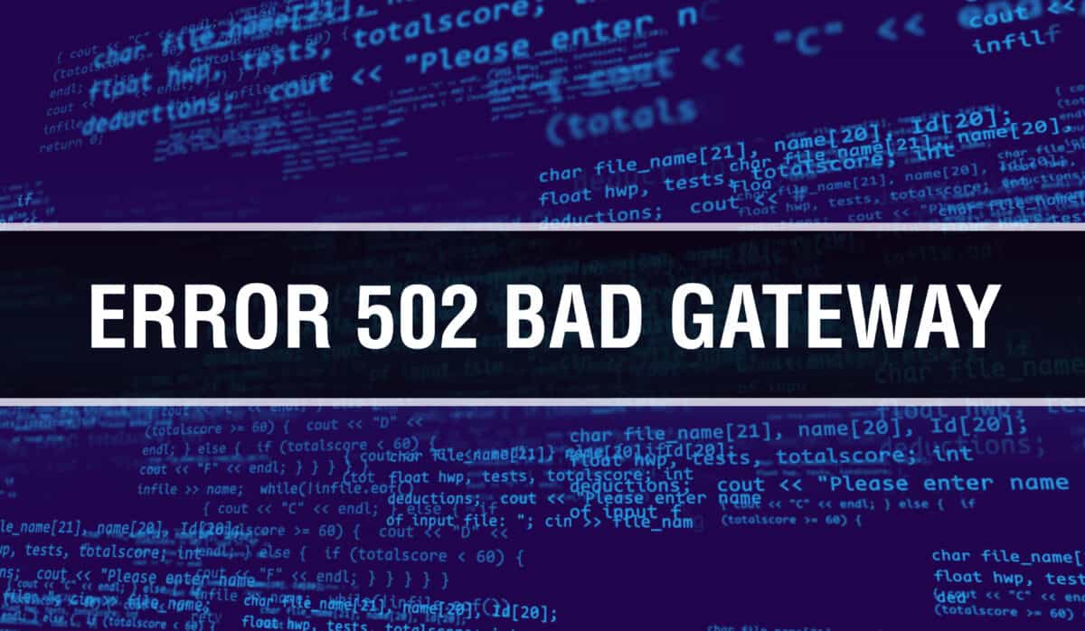 Error bad gateway code