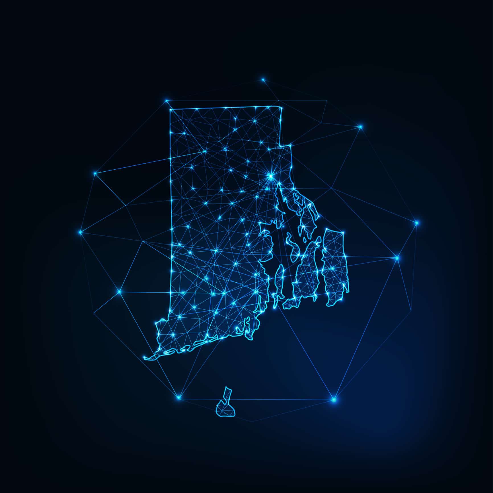 Rhode Island network connection tech map