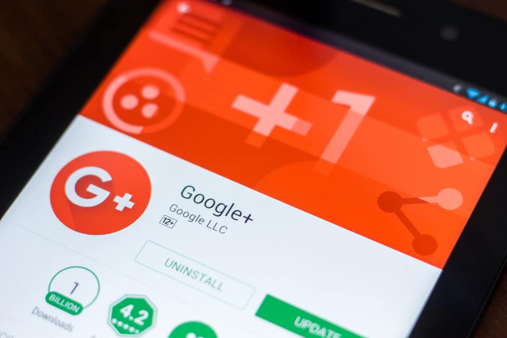 Google+ mobile app on phone screen