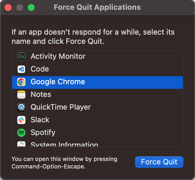 Alt control delete on a Mac image 2