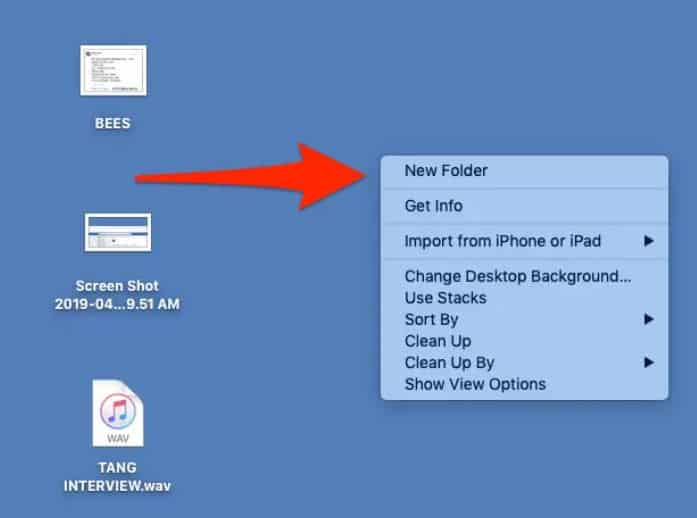 create a folder on mac