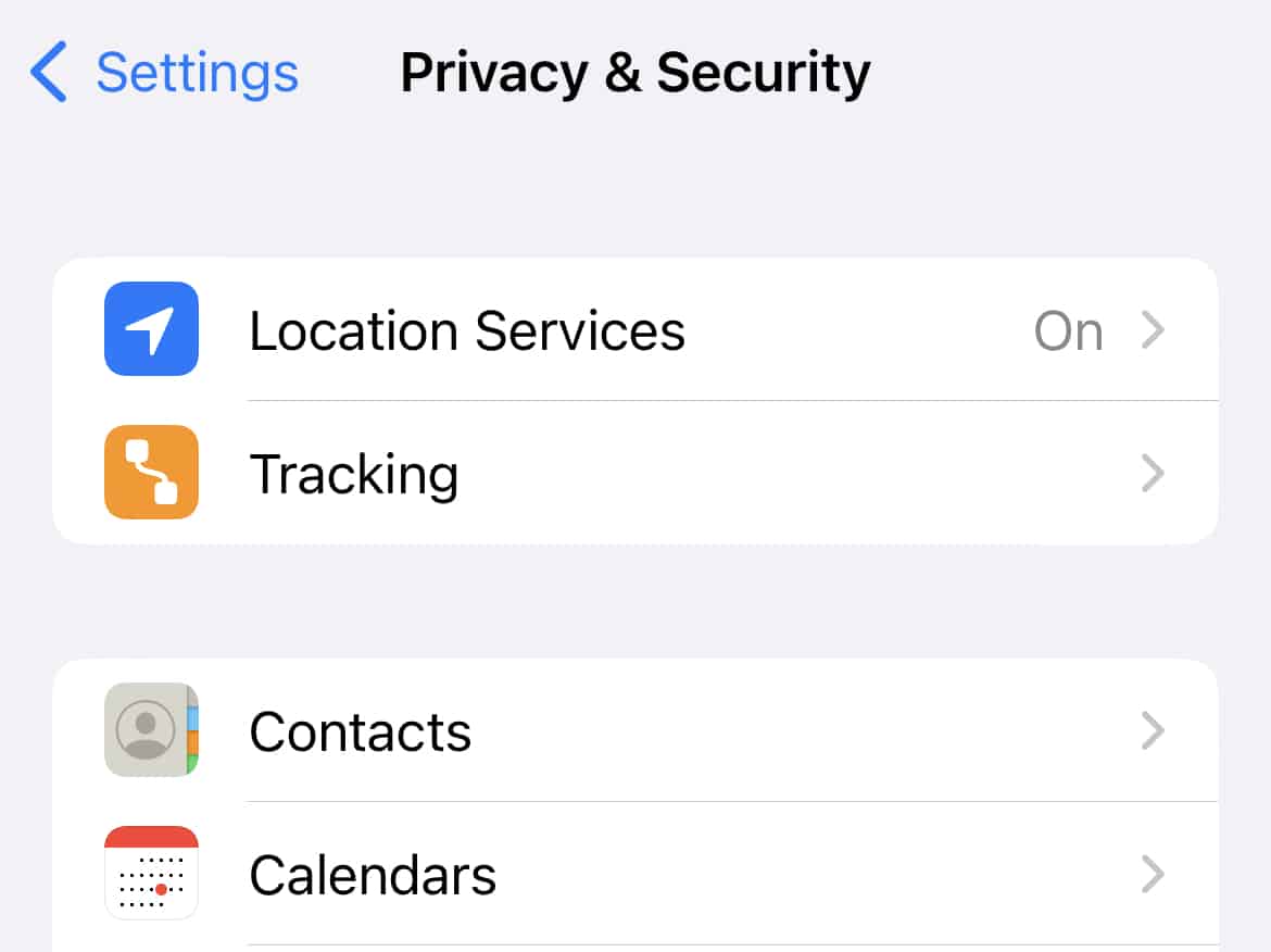 turn off app tracking iphone