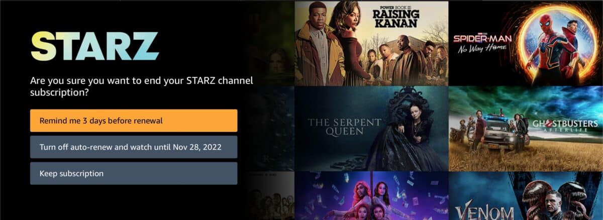 Starz movies online amazon