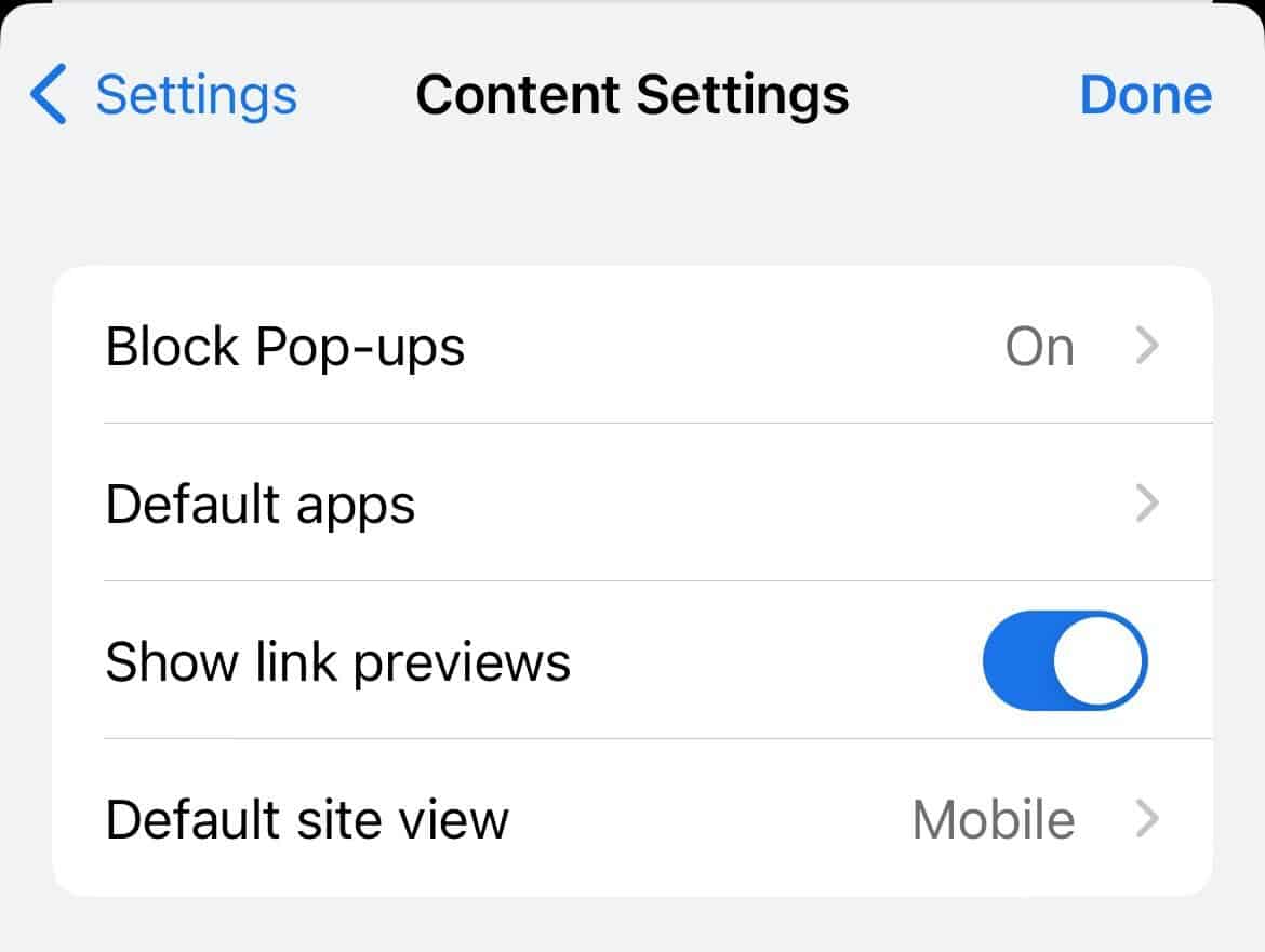 how to turn off pop-up blocker on iPhone