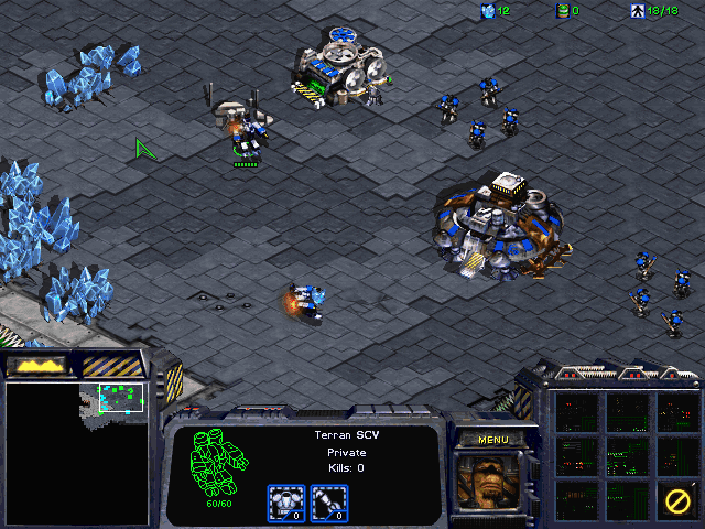 screenshot of starcraft gameplay