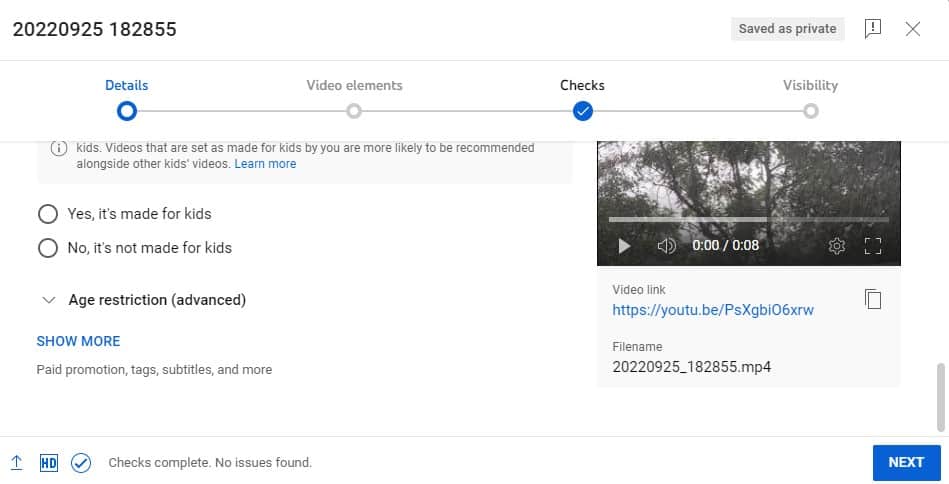 upload video to youtube