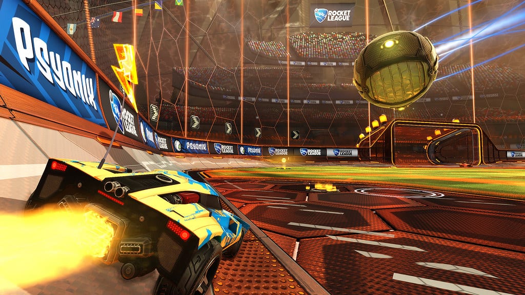 screenshot of rocket league game