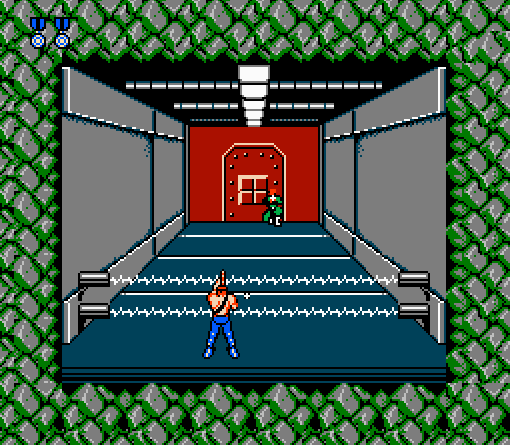 screenshot of Contra NES game
