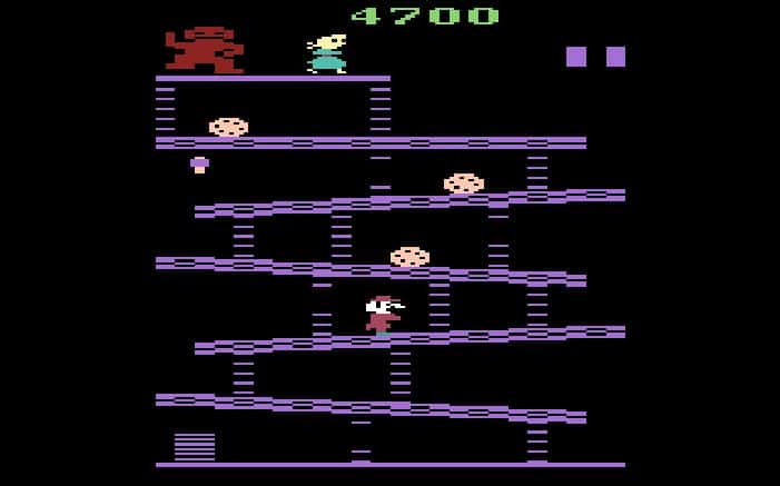 screenshot of Donkey Kong Atari 2600 game