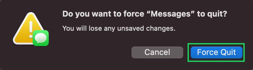 Force quit Mac