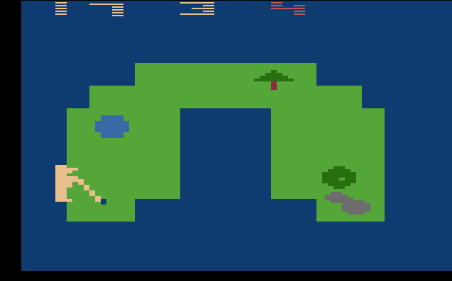 screenshot of Golf Atari game