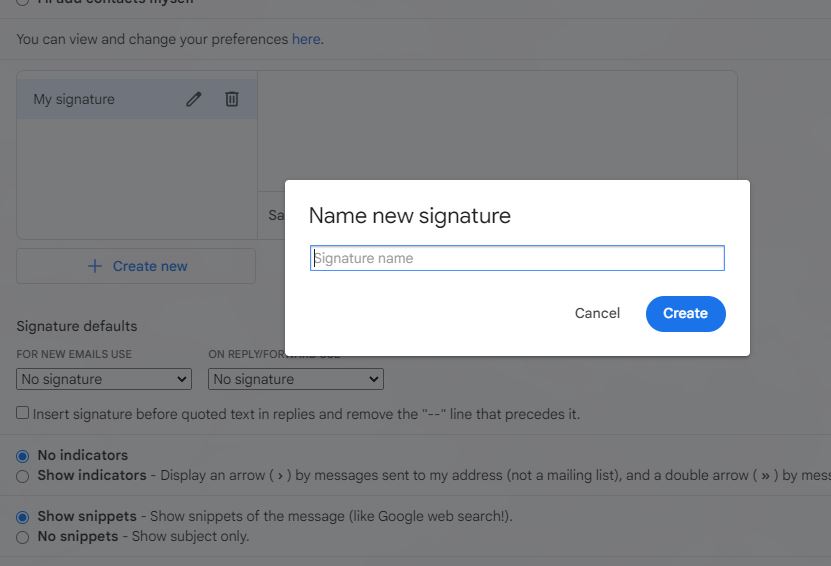 how to add a signature in gmail