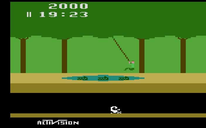 screenshot of Pitfall Atari 2600 game