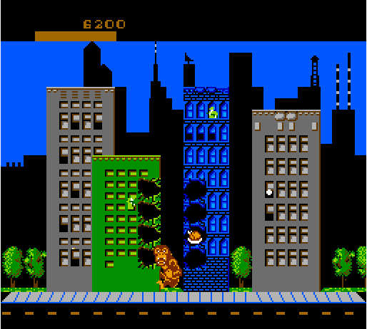 screenshot of Rampage buildings