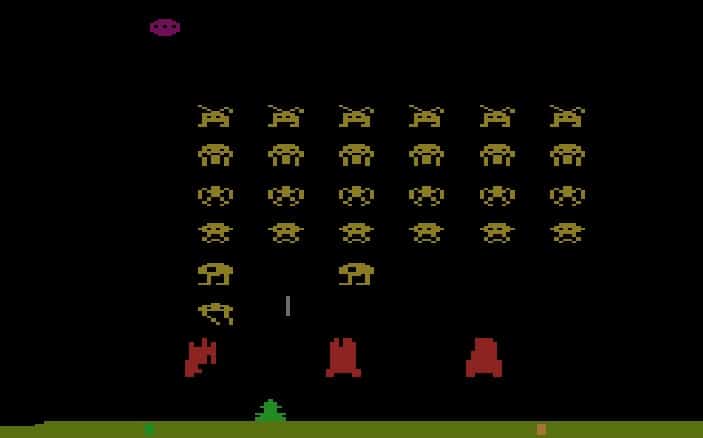 screenshot of Space Invaders Atari 2600 game