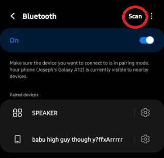 Connect AirPods to samsung phones