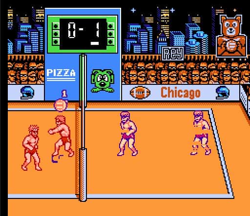 screenshot of US championship v ball NES game