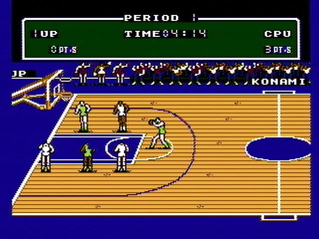screenshot of double dribble NES game