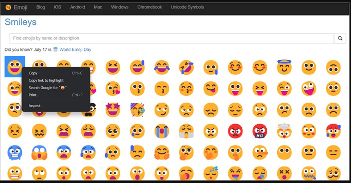windows emojis