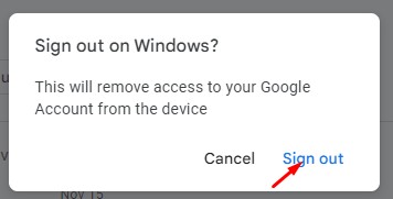 sign out of gmail