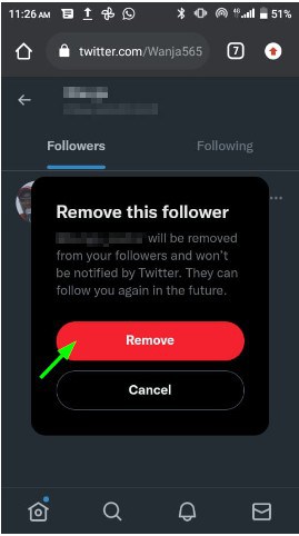 remove twitter followers