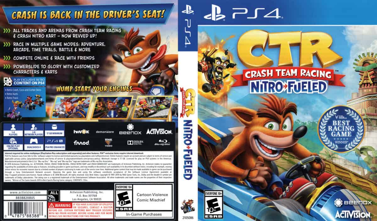Crash Team Racing: Nitro-Fueled retail cover