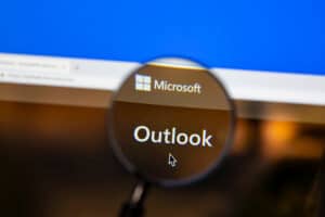 Outlook on a computer screen
