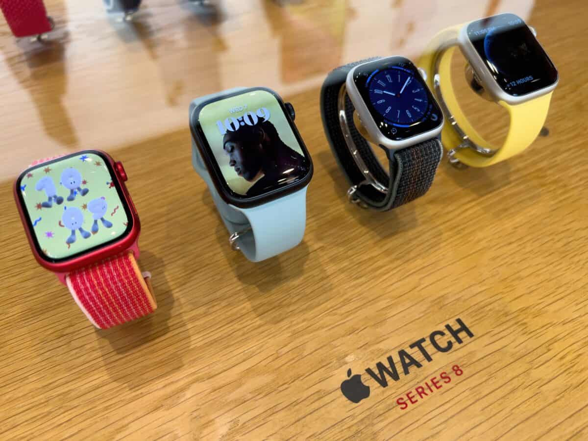 new Apple Watch series 8 on display