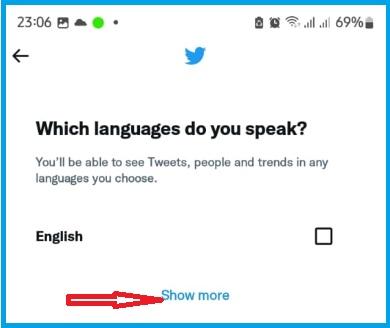 How to change Twitter language