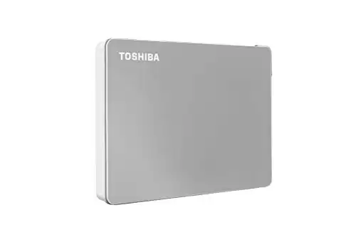 Toshiba Canvio Flex 2TB Portable External Hard Drive USB-C USB 3.0, Silver for PC, Mac, & Tablet - HDTX120XSCAA