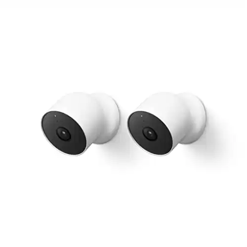 Google Nest Cam Outdoor or Indoor, Battery - 2nd Generation - 2 Count (Pack of 1)