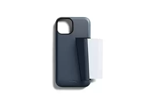 Bellroy Phone Case for iPhone 13 with Card Holder (Leather iPhone Cover, Soft Microfiber Lining) - Basalt