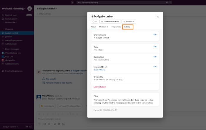 How to archive Slack channel